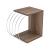 Beistelltisch Vefsn 46x30x42cm Walnuss / Chrom [en.casa]