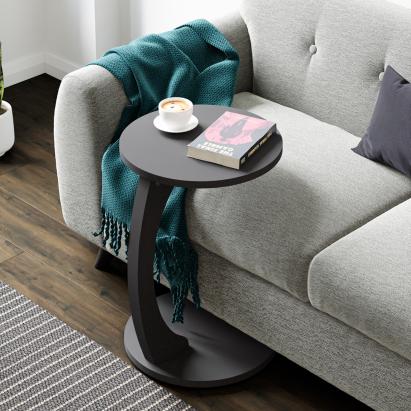 Beistelltisch Holeby 56 x Ø 38 cm Grau [en.casa]