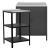 Outdoorset Bolognano Standregal und Schrank Schwarz, matt [casa.pro]