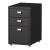 Fișet mobil de birou Kökar cu 3 sertare, metal, negru, 48x28x41 cm
