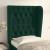 Tăblie pat cu aripioare verde închis 83x23x118/128 cm catifea GartenMobel Dekor