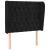 Tăblie de pat cu aripioare, negru, 93x23x118/128 cm, catifea GartenMobel Dekor