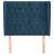 Tăblie pat cu aripioare albastru închis 93x23x118/128cm catifea GartenMobel Dekor