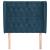 Tăblie pat cu urechi albastru închis 103x23x118/128cm catifea GartenMobel Dekor