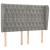 Tăblie de pat cu aripioare gri deschis 147x23x118/128cm catifea GartenMobel Dekor