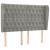 Tăblie de pat cu aripioare gri deschis 163x23x118/128cm catifea GartenMobel Dekor