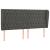 Tăblie de pat cu aripioare gri închis 203x23x118/128 cm catifea GartenMobel Dekor