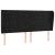 Tăblie de pat cu aripioare, negru, 203x23x118/128 cm, catifea GartenMobel Dekor