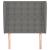 Tăblie de pat cu aripioare gri închis 83x23x118/128 cm textil GartenMobel Dekor