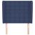 Tăblie de pat cu aripioare, albastru, 83x23x118/128 cm, textil GartenMobel Dekor