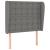 Tăblie de pat cu aripioare gri închis 93x23x118/128 cm textil GartenMobel Dekor