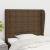 Tăblie de pat cu aripioare maro închis 93x23x118/128 cm textil GartenMobel Dekor