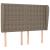 Tăblie de pat cu aripioare gri taupe 147x23x118/128 cm textil GartenMobel Dekor