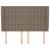 Tăblie de pat cu aripioare gri taupe 147x23x118/128 cm textil GartenMobel Dekor