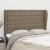 Tăblie de pat cu aripioare gri taupe 147x23x118/128 cm textil GartenMobel Dekor