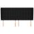 Tăblie de pat cu aripioare, negru, 163x23x118/128 cm, textil GartenMobel Dekor