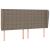 Tăblie de pat cu aripioare gri taupe 163x23x118/128 cm textil GartenMobel Dekor