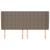 Tăblie de pat cu aripioare gri taupe 163x23x118/128 cm textil GartenMobel Dekor
