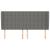 Tăblie de pat cu aripioare gri închis 183x23x118/128 cm textil GartenMobel Dekor