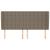 Tăblie de pat cu aripioare gri taupe 183x23x118/128 cm textil GartenMobel Dekor