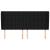 Tăblie de pat cu aripioare, negru, 203x23x118/128 cm, textil GartenMobel Dekor