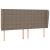 Tăblie de pat cu aripioare gri taupe 203x23x118/128 cm textil GartenMobel Dekor