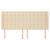 Tăblie de pat cu aripioare, crem, 203x23x118/128 cm, textil GartenMobel Dekor