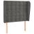 Tăblie de pat cu aripioare gri închis 83x23x118/128 cm catifea GartenMobel Dekor
