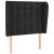 Tăblie de pat cu aripioare, negru, 83x23x118/128 cm, catifea GartenMobel Dekor