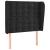 Tăblie de pat cu aripioare, negru, 93x23x118/128 cm, catifea GartenMobel Dekor