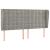 Tăblie de pat cu aripioare gri deschis 163x23x118/128cm catifea GartenMobel Dekor