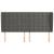 Tăblie de pat cu aripioare gri închis 163x23x118/128 cm catifea GartenMobel Dekor