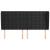 Tăblie de pat cu aripioare, negru, 163x23x118/128 cm, catifea GartenMobel Dekor