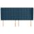 Tăblie pat cu urechi albastru închis 163x23x118/128 cm catifea GartenMobel Dekor