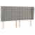 Tăblie de pat cu aripioare gri deschis 183x23x118/128cm catifea GartenMobel Dekor