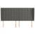 Tăblie de pat cu aripioare gri închis 183x23x118/128 cm catifea GartenMobel Dekor