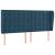 Tăblie pat cu urechi albastru închis 183x23x118/128 cm catifea GartenMobel Dekor