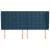 Tăblie pat cu urechi albastru închis 183x23x118/128 cm catifea GartenMobel Dekor