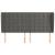 Tăblie de pat cu aripioare gri închis 203x23x118/128 cm catifea GartenMobel Dekor