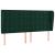 Tăblie pat cu aripioare verde închis 203x23x118/128cm catifea GartenMobel Dekor