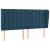 Tăblie pat cu urechi albastru închis 203x23x118/128 cm catifea GartenMobel Dekor