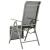 Scaune grădină rabatabile, 2 buc, argintiu, textilenă&aluminiu GartenMobel Dekor