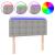 Tăblie de pat cu LED, gri deschis, 80x5x78/88 cm, textil GartenMobel Dekor