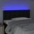 Tăblie de pat cu LED, negru, 80x5x78/88 cm, textil GartenMobel Dekor