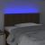 Tăblie de pat cu LED, maro închis, 80x5x78/88 cm, textil GartenMobel Dekor