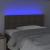 Tăblie de pat cu LED, gri taupe, 80x5x78/88 cm, textil GartenMobel Dekor