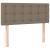 Tăblie de pat cu LED, gri taupe, 80x5x78/88 cm, textil GartenMobel Dekor