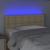 Tăblie de pat cu LED, crem, 80x5x78/88 cm, textil GartenMobel Dekor