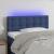 Tăblie de pat cu LED, albastru, 80x5x78/88 cm, textil GartenMobel Dekor
