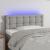 Tăblie de pat cu LED, gri deschis, 90x5x78/88 cm, textil GartenMobel Dekor